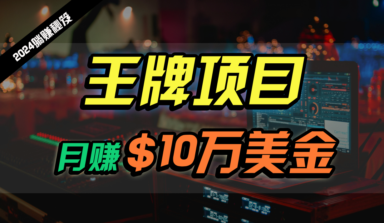 王牌项目月入10W美金，2024最新国外挂机撸U项目，全程无人值守，可批量放大！-网赚联盟