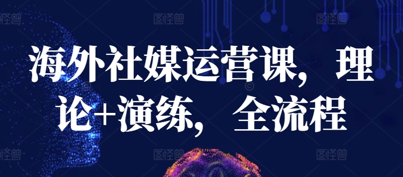 海外社媒运营课，理论+演练，全流程-网赚联盟
