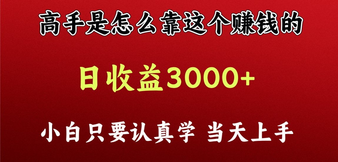 看高手是怎么赚钱的，一天收益至少3000+以上，小白当天上手-网赚联盟