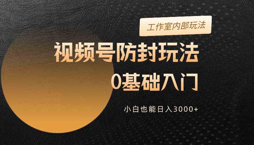 （10107期）2024视频号升级防封玩法，零基础入门，小白也能日入3000+-网赚联盟