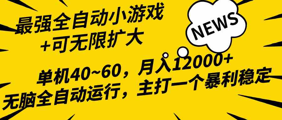 （10046期）2024最新全网独家小游戏全自动，单机40~60,稳定躺赚，小白都能月入过万-网赚联盟