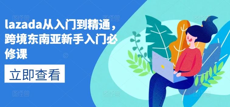 lazada从入门到精通，跨境东南亚新手入门必修课-网赚联盟