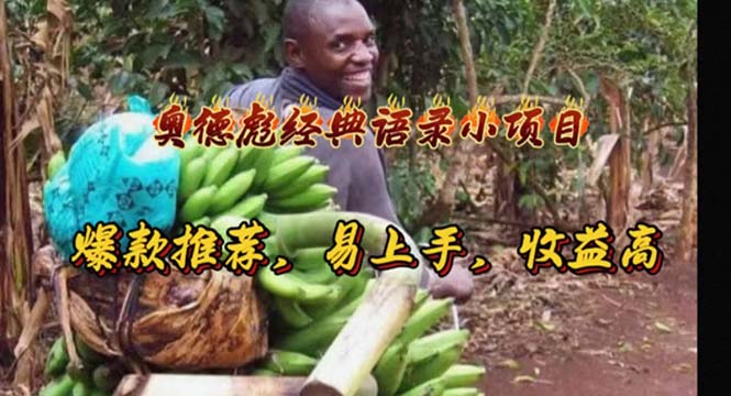 （11030期）奥德彪经典语录小项目，爆款推荐，易上手，收益高-网赚联盟