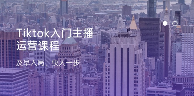 Tiktok入门主播运营课程，及早入局，快人一步（11节）-网赚联盟