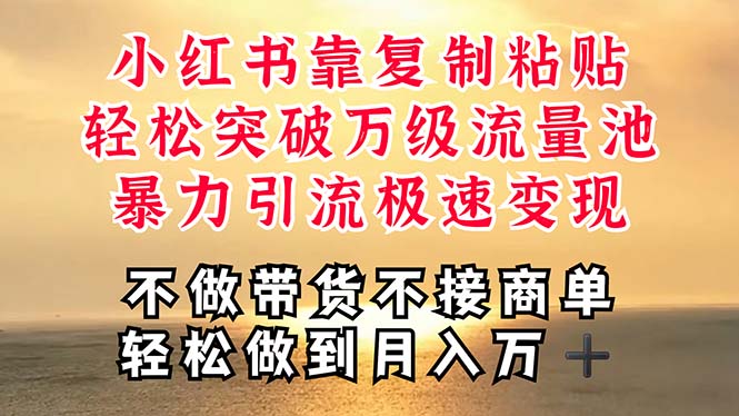 （11139期）深层揭秘小红书，靠复制粘贴，一周突破万级流量池，无脑搬运，暴力引流…-网赚联盟