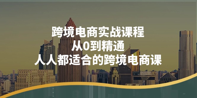 （11183期）跨境电商实战课程：从0到精通，人人都适合的跨境电商课（14节课）-网赚联盟