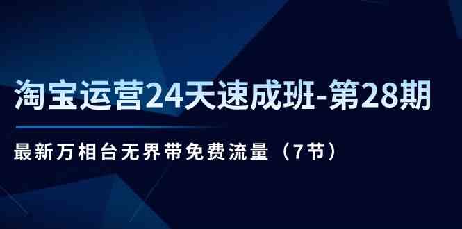 淘宝运营24天速成班第28期：最新万相台无界带免费流量（7节课）-网赚联盟