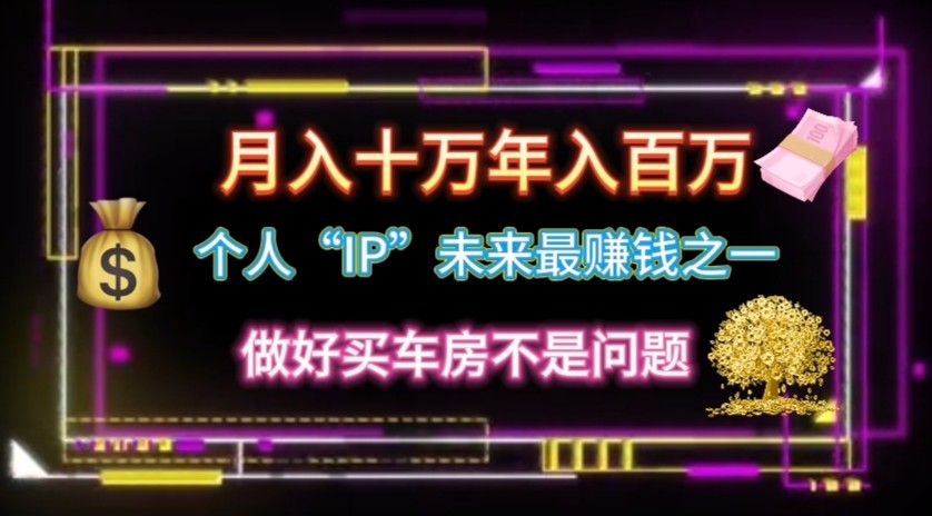 个人“ip”月入10w，年入100w-网赚联盟