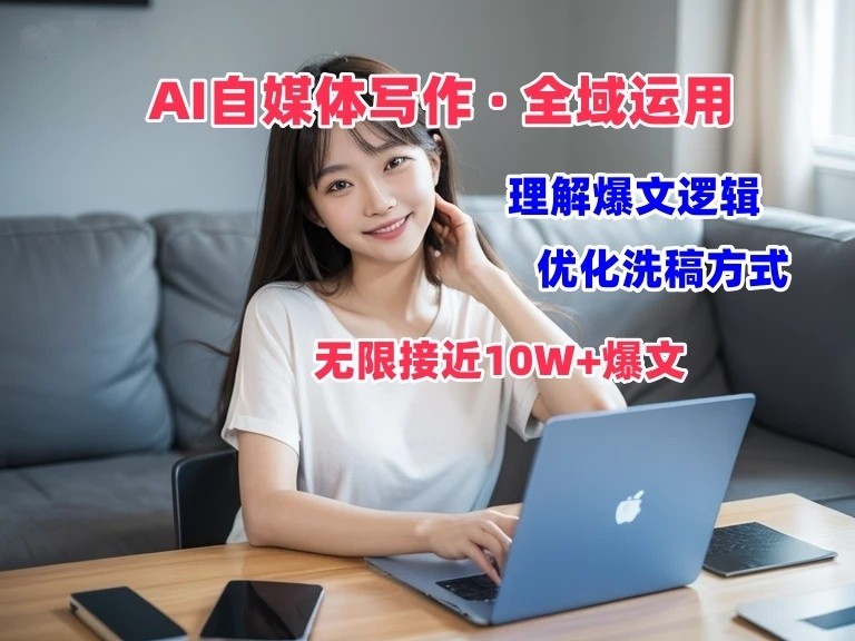 AI自媒体写作 → 价值变现，剖析爆文逻辑，无限接近10W+爆文体验课-网赚联盟