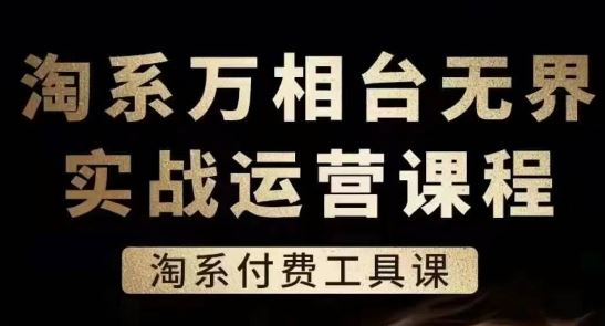 淘系万相台无界实战运营课，淘系付费工具课-网赚联盟