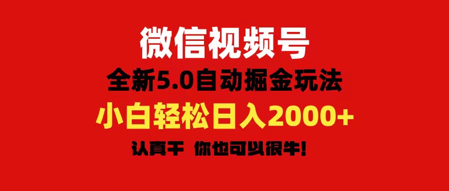 （11332期）微信视频号变现，5.0全新自动掘金玩法，日入利润2000+有手就行-网赚联盟