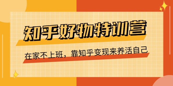 （11369期）知乎好物特训营，在家不上班，靠知乎变现来养活自己（16节）-网赚联盟