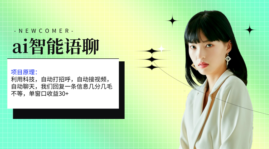（11383期）ai智能语聊，单窗口30+单机500+，无脑干！！！-网赚联盟