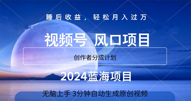 （11388期）2024蓝海项目，3分钟自动生成视频，月入过万-网赚联盟