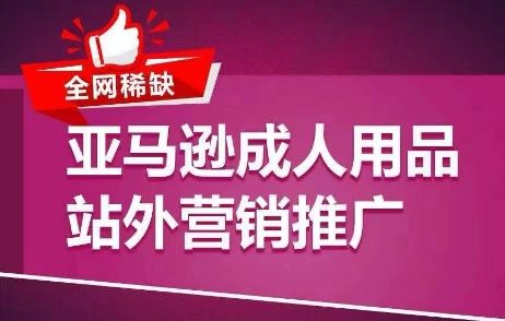 全网稀缺！亚马逊成人用品站外营销推广，​教你引爆站外流量，开启爆单模式-网赚联盟