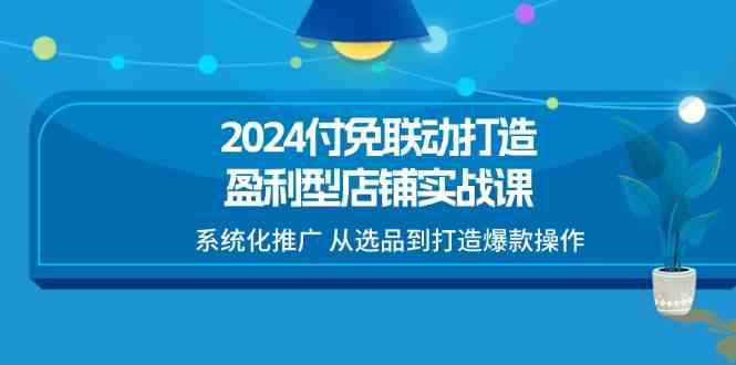 2024付免联动打造盈利型店铺实战课，系统化推广 从选品到打造爆款操作-网赚联盟