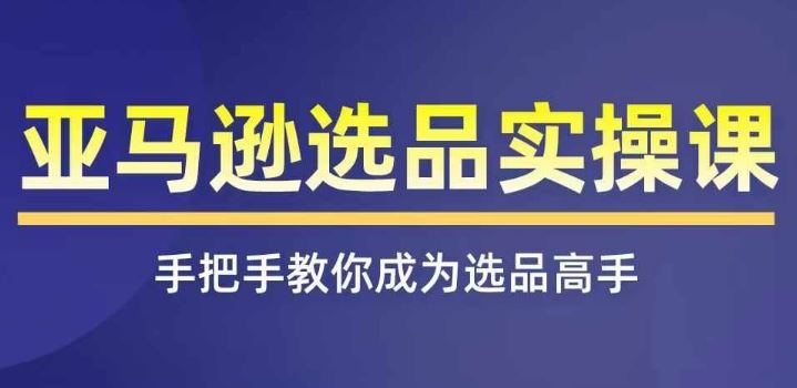 亚马逊选品实操课程，快速掌握亚马逊选品的技巧，覆盖亚马逊选品所有渠道-网赚联盟