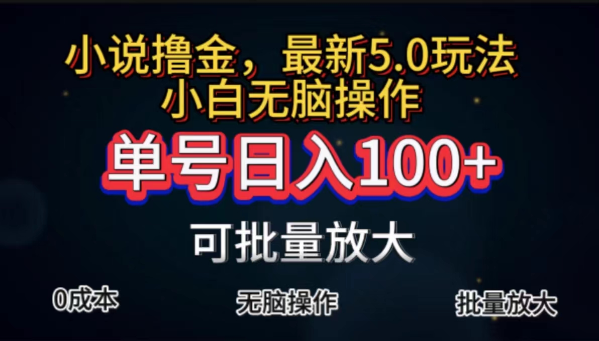 （11651期）全自动小说撸金，单号日入100+小白轻松上手，无脑操作-网赚联盟