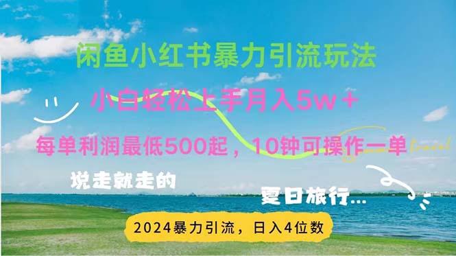 （11650期）2024暑假赚钱项目小红书咸鱼暴力引流，简单无脑操作，每单利润500+，…-网赚联盟