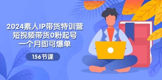 2024素人IP带货特训营，短视频带货0粉起号，一个月即可爆单（156节）-网赚联盟
