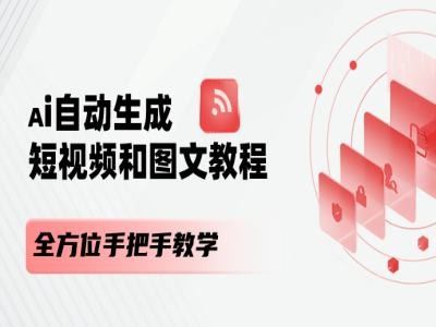 AI自动生成短视频和图文课程，全方位手把手教学-网赚联盟
