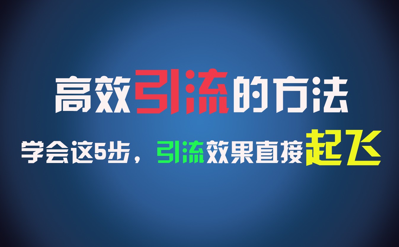 高效引流的方法，可以帮助你日引300+创业粉，一年轻松收入30万，比打工强太多！-网赚联盟
