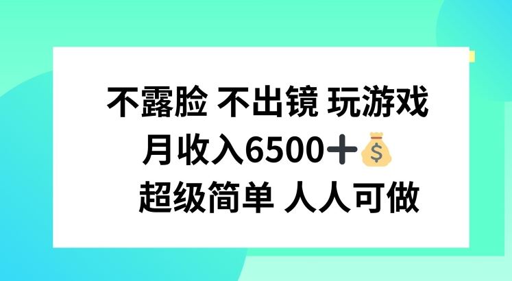 不露脸 不出境 玩游戏，月入6500 超级简单 人人可做【揭秘】-网赚联盟