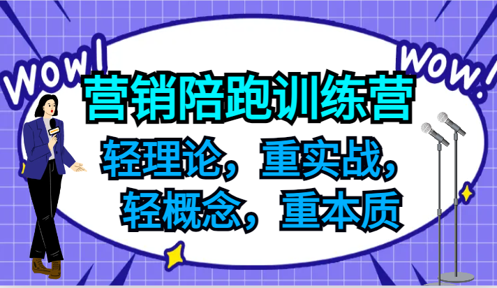 营销陪跑训练营，轻理论，重实战，轻概念，重本质，适合中小企业和初创企业的老板-网赚联盟