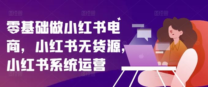零基础做小红书电商，小红书无货源，小红书系统运营-网赚联盟