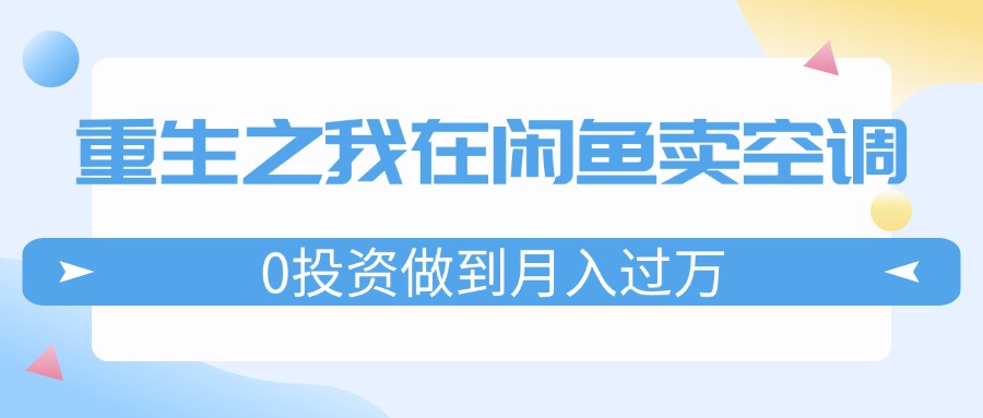 （11962期）重生之我在闲鱼卖空调，0投资做到月入过万，迎娶白富美，走上人生巅峰-网赚联盟