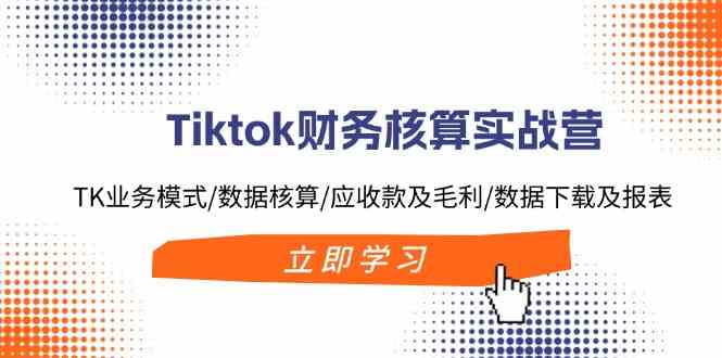 Tiktok财务核算实战营：TK业务模式/数据核算/应收款及毛利/数据下载及报表-网赚联盟