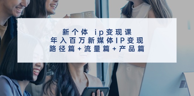 新个体ip变现课，年入百万新媒体IP变现，路径篇+流量篇+产品篇-网赚联盟