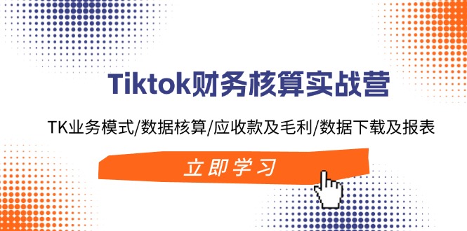（11978期）Tiktok财务核算实战营：TK业务模式/数据核算/应收款及毛利/数据下载及报表-网赚联盟