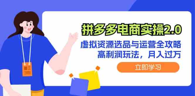 拼多多电商实操2.0：虚拟资源选品与运营全攻略，高利润玩法，月入过万-网赚联盟