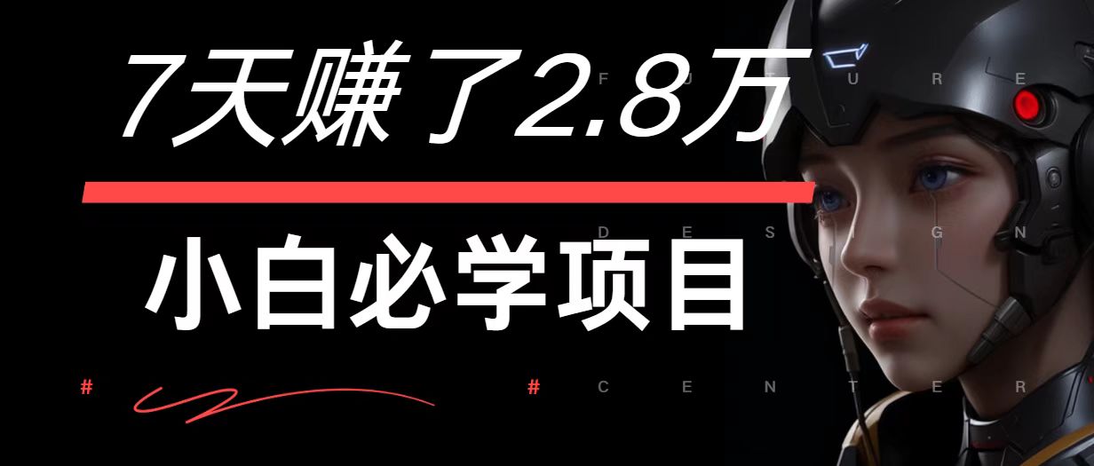 7天赚了2.8万！每单利润最少500+，轻松月入7万+小白有手就行-网赚联盟