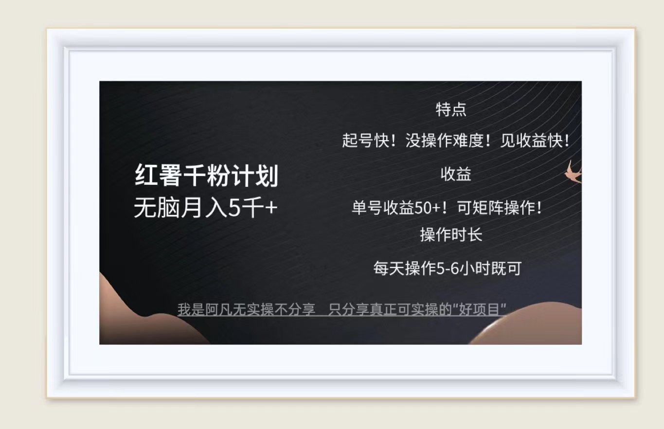（12560期）红薯千粉计划无脑月入5千+！既做既赚！-网赚联盟
