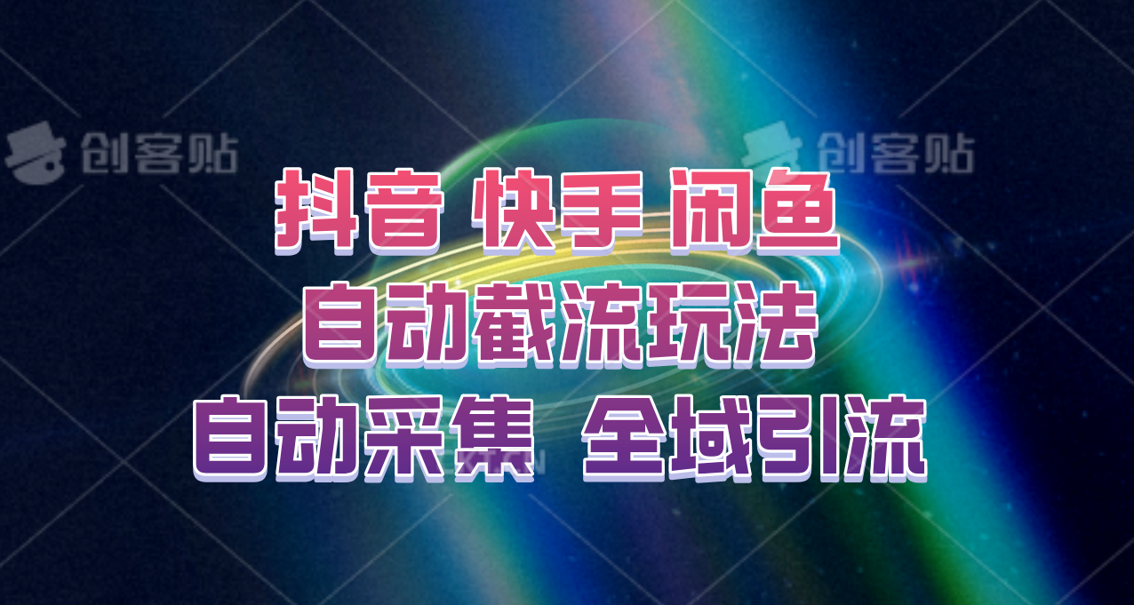 快手、抖音、闲鱼自动截流玩法，利用一个软件自动采集、评论、点赞、私信，全域引流-网赚联盟