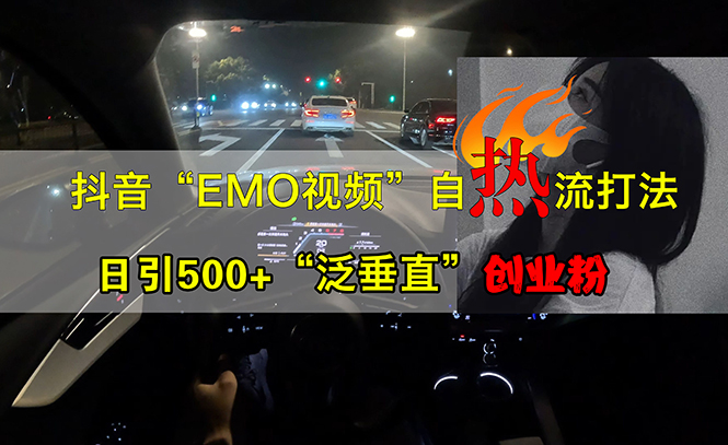 （13029期）抖音EMO视频自热打法，日引500+“泛垂直”创业粉-网赚联盟