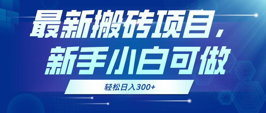 （13086期）最新0门槛搬砖项目，新手小白可做，轻松日入300+-网赚联盟