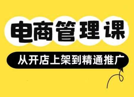 小红书&闲鱼开店从开店上架到精通推广，电商管理课-网赚联盟
