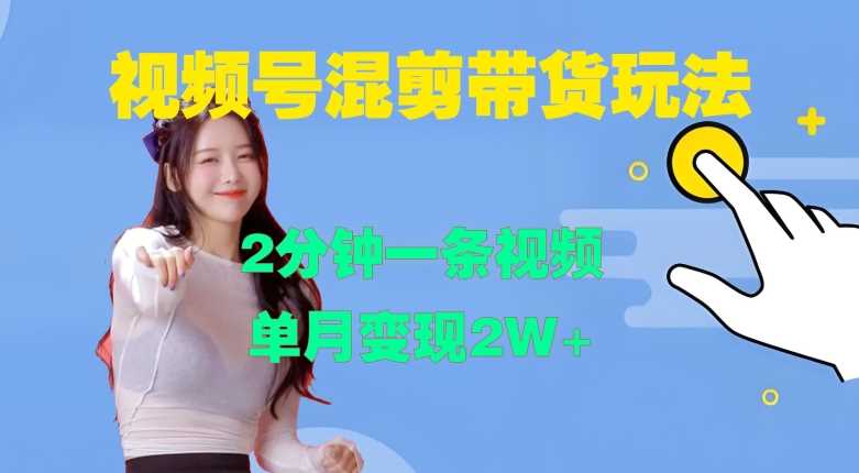 视频号混剪玩法，2分钟一条视频，单月变现2W+【揭秘】-网赚联盟