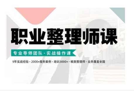 职业整理师培训(新版)，实战操作课-网赚联盟