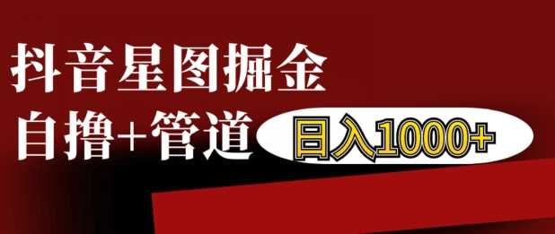 抖音星图掘金自撸，可以管道也可以自营，日入1k【揭秘】-网赚联盟