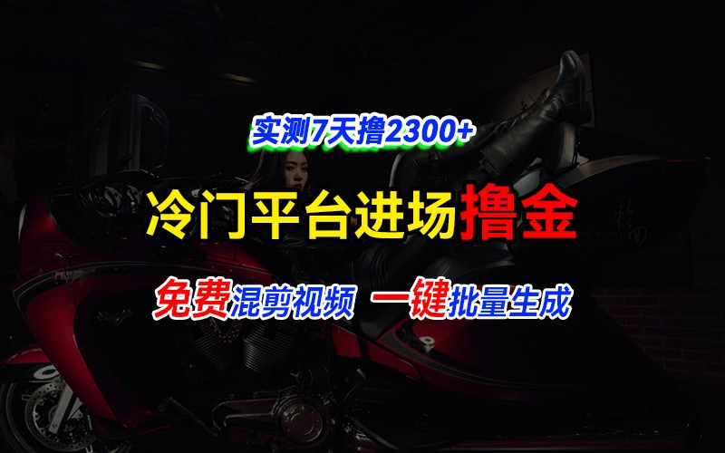 全新冷门平台vivo视频，快速免费进场搞米，通过混剪视频一键批量生成，实测7天撸2300+-网赚联盟