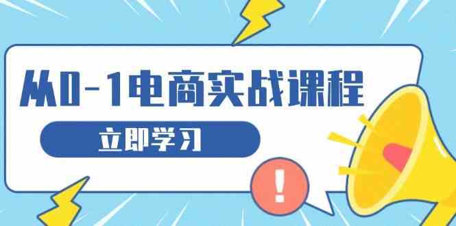 从零做电商实战课程，教你如何获取访客、选品布局，搭建基础运营团队-网赚联盟