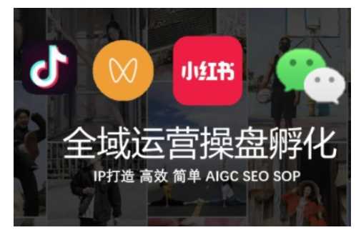 全域运营操盘(抖音+私域+小红书)，IP打造高效简单-网赚联盟