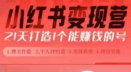 小红书博主课，21天从0到1打造1个能赚钱的红薯号，适用于新手小白-网赚联盟