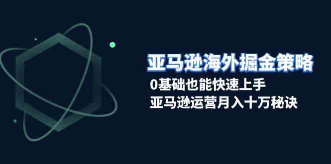亚马逊海外掘金策略，0基础也能快速上手，亚马逊运营月入十万秘诀-网赚联盟