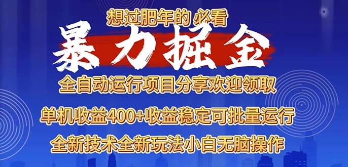 （13675期）2025暴力掘金项目，想过肥年必看！-网赚联盟