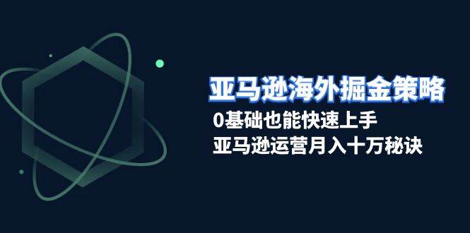 （13644期）亚马逊海外掘金策略，0基础也能快速上手，亚马逊运营月入十万秘诀-网赚联盟